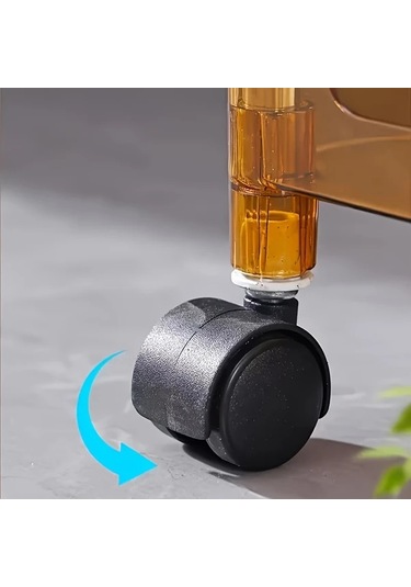 Honeybeeshop Tuvalet Boşluğu Depolama Rafı Şeffaf Üç Kat Mutfak Banyo Çamaşır Makinesi Buzdolabı Dar Alan Şeffaf