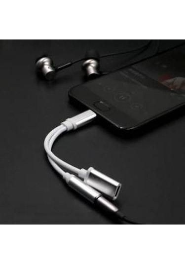 Mate 10 Pro 2In1 Şarj + Kulaklık Dönüştürücü 3.5 Mm Jack Adaptör