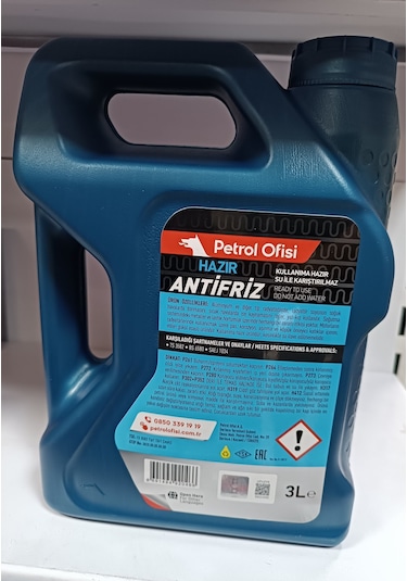 Petrol Ofisi Hazır Antifriz 3 Lt X 4 Adet Koli 2023 Ürt.