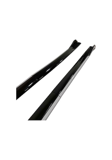 Audi A6 2001-2004 Gri Şeritli Renkli Yan Marşpiyel 2 Adet Piona Black