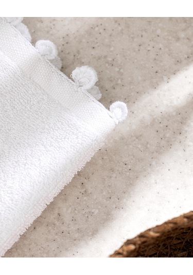 Melly Kroşeli %100 Pamuk 2'li El Havlusu - Beyaz - 30x40 Cm 8684427204535 Beyaz