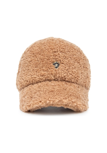 Tamer Tanca Unisex Kürk Camel Şapka 524 Beyzbol Kurk Sapka Camel Kurk Camel