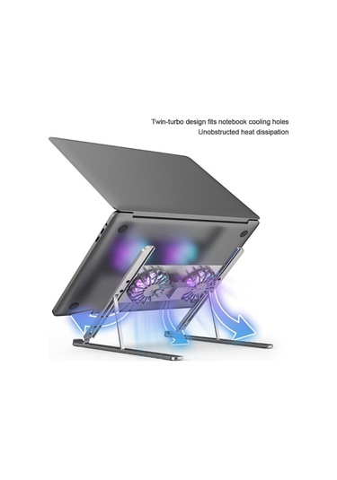 Cbtx P11f Katlanır Dizüstü Bilgisayar Masaüstü Tablet Dizüstü Bilgisayarlar İçin Tutucu 2 Soğutma Fanı İle