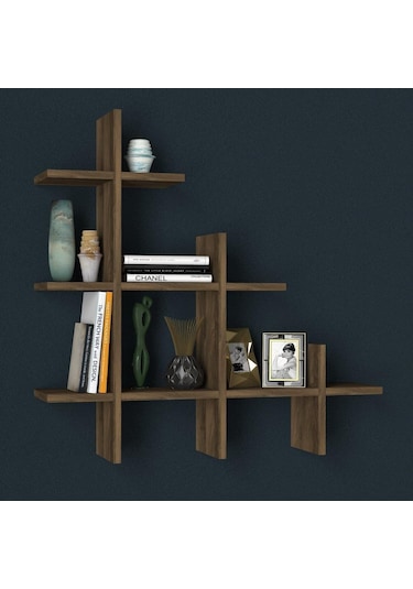 Dekorister Juke Duvar Rafı Ceviz