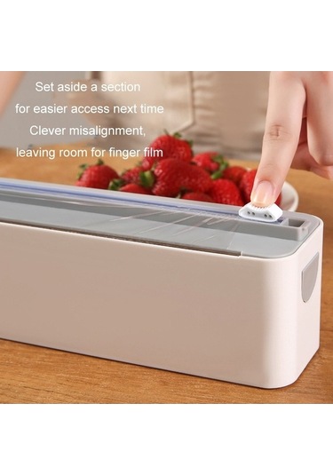 Pazly Cbtx Duvara Monte Manyetik Sarılmak Film Mutfak Kağıdı Depolama Kesici Tek Kesici, Mutfak Kağıdı Kolaylaştırıcı Gri