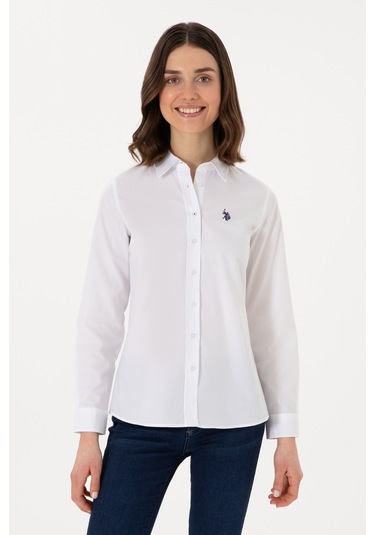 U.s. Polo Assn. Kadın Beyaz Gömlek Basic 50298113-vr013 Beyaz