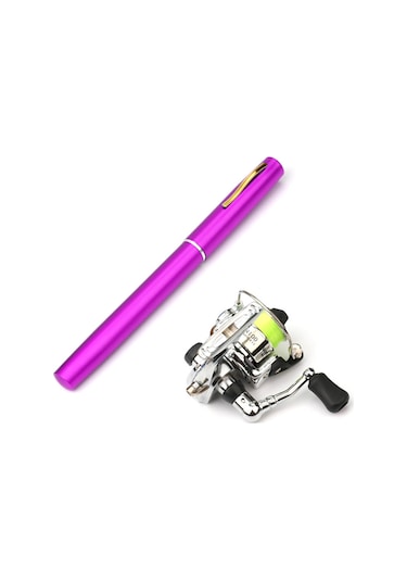 Geeroyoo Taşınabilir Mor 1.6m Cam Çelik Fiber Olta Takımı, Tuzlu Ve Tatlı Su İçin Kompakt Sp19873