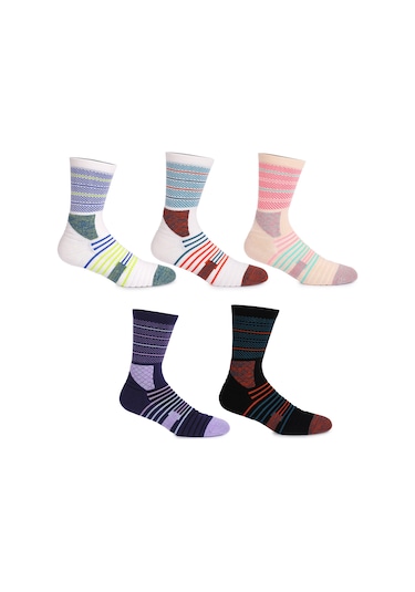 Lemestar Spor Çorapları Basketbol Bisiklet Turizm Kayaklama Orta Boy Antrenman Topuk Ayak Üstü Yumuşak Yastık Kaymaz Dikiş Desenli Tek Çift Pembe