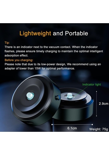 Soulader 360 Derece Dönebilen Vakumlu Araç İçi Telefon Tutucu, Kolay Kullanımlı Ve Sağlam Tasarım Yeşil