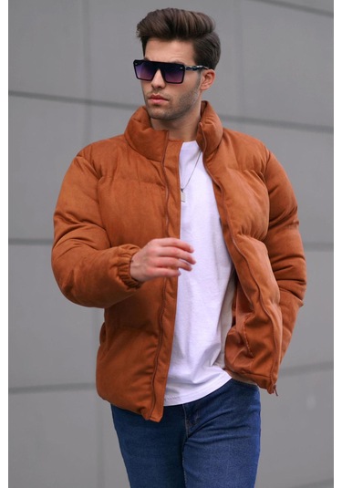 Madmext Kahverengi Nubuk Erkek Şişme Mont 6802-kahverengi Kahverengi