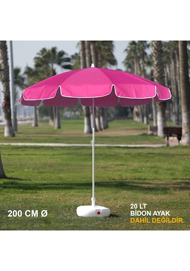 Pembe Plaj Şemsiyesi 200 Cm Ø