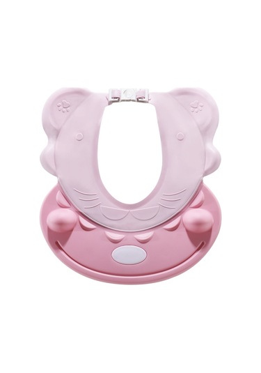 Sones Bebek Şampuanı Su Geçirmez Kulak Koruması Ayarlanabilir Duş Bonesi Pembe