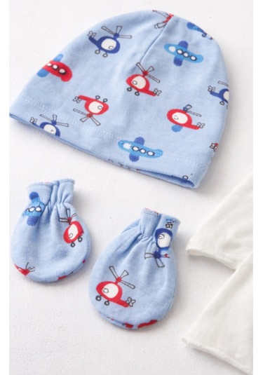 For My Baby 10'lu Bebek Hastane Çıkışı Zıbın Seti Mavi