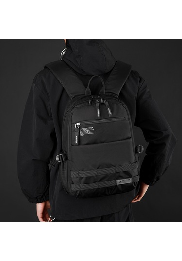 Wepower 2329 Su Geçirmez Naylon Rahat Sırt Çantası Nefes Alabilir Erkek Sırt Çantası 14 Inç Dizüstü Bilgisayar İçin Siyah