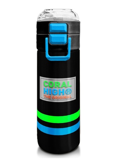 Coral High 500 Ml Paslanmaz Çelik Okul Termosu/suluk/matara - Erkek Çocuk - Siyah 31929 - Sızdırma Yapmaz Çok Renkli