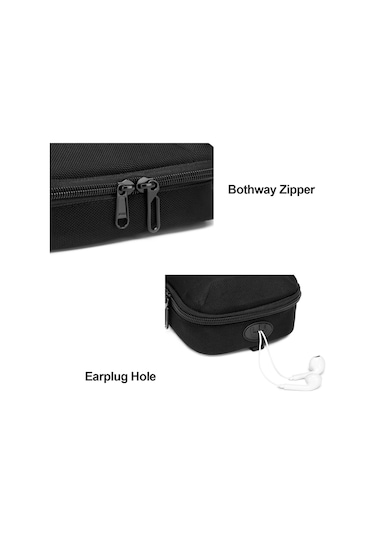 Youtek Erkekler İçin Çok Fonksiyonlu Mini Çanta - Eva Kabuk, Dayanıklı, Suya Dayanıklı, Elle/torba Kullanıma Uygun Siyah Siyah