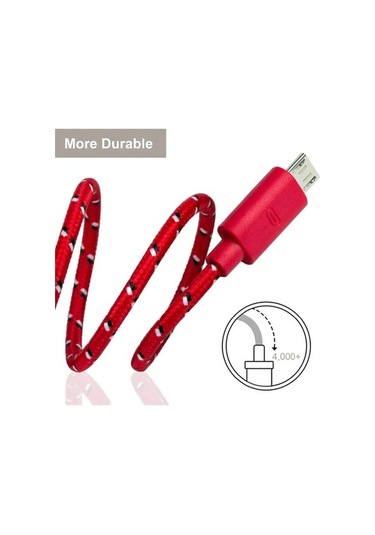 Tongxida 3m/2m/1m Mikro Usb 2.4a Hızlı Şarj & Veri同步 Kablosu - Rose Red - Mobil Cep Telefonu İçin