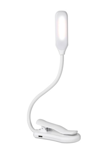 Didadodo Usb Şarjlı 7 Led Kitap Lambası - 3 Parlaklık Ayarı, Göz Koruma Beyaz, 3 Seviyeli Beyaz
