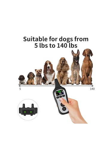 Köpek Tasması Barker, Uzaktan Kumandalı Köpek Eğitmeni Ultrasonik Elektrik Şok Tasması Köpek Eğitim -siyah