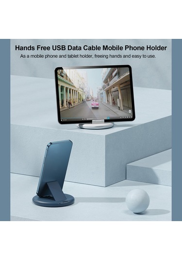 Symbee Remax Rc-190 Mavi 60w Çok Fonksiyonlu Şarj Kablosu Saklama Kutusu - 3a Akım, 480mbps Transfer, Çoklu Arayüz Abs+pvc