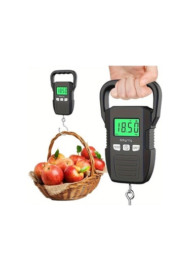 Fastbuy Siyah Dijital Tartı - 60kg Kapasite - Mutfak/restoran Kullanımı - Büyük Tutma Kolu - Arka Aydınlatmalı Lcd Ekran Siyah