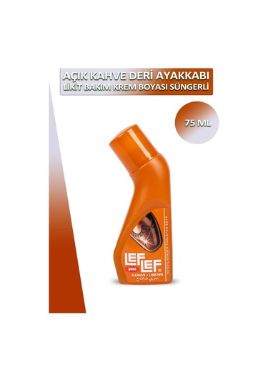 Bağcık + Nuri Leflef Deri Likit Ayakkabı Bakım Boyası Süngerli 75 Ml Set 001