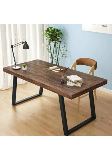 Halevia Metal Ahşap Çapraz Çalışma Masası.