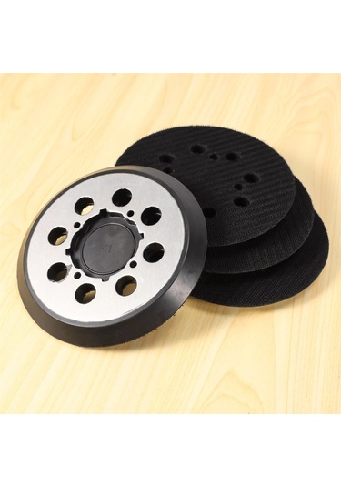 Maiyame 4 Adet 5 İnç 8 Delikli Zımpara Pedi - Dwe6423 Uyumlu, Dayanıklı Metal Tabanlı