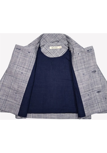 Ozmoz Ozmoz Erkek Bebek Baharlık Klasik Mavi Pantolon Ceket Takım Mavi