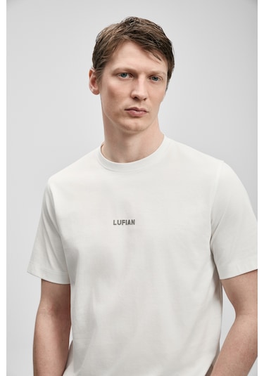 Lufian Marcus Modern Grafik T- Shirt Kırık Beyaz Kırık Beyaz 111020322100510 Kırık Beyaz