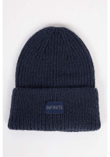 Defacto Erkek Dokuma Etiketli Bere U9177AZ24WNIN8 İndigo