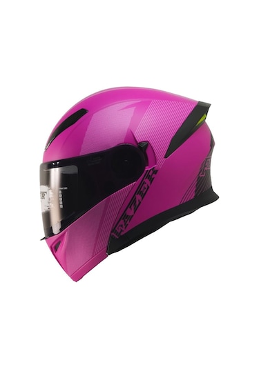 Fazer Mene Açılır Kask Ece 22.06 Sertifika Güneş Vizörü Motor Kaskı Line Women Pembe