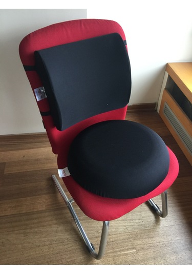 Visco Li Yastık Oturma Simidi Bel Yastığı Boyun Seyahat Yastığı N11.1