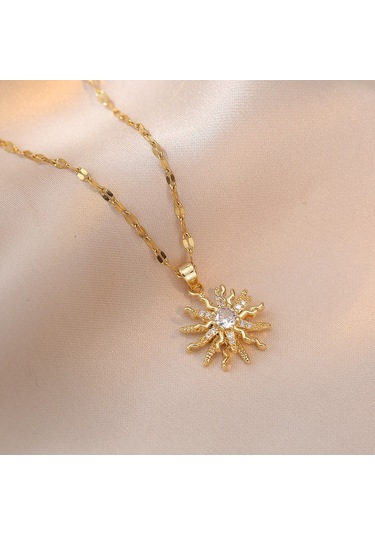 Bayan Kolye: Moda Estetiği Titanyum Çelik Kolye No.296 Çok REnkli