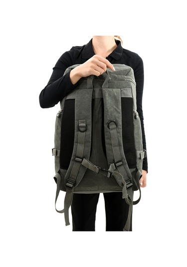 Büyük Boy Ultra Hafif Çok Bölmeli Dağcı Sırt Çantası Gri Model: 571-7d - Gri