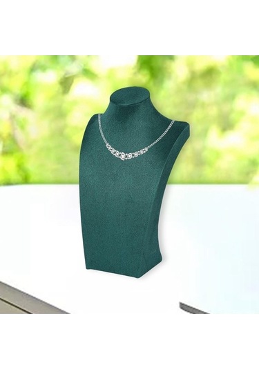 Trendooze Yeşil Vitrin Styleb-29cm Showroom Organizatörü Mücevher Koyu Kolye Göğüs Göğüs Depolama 29cm Wu