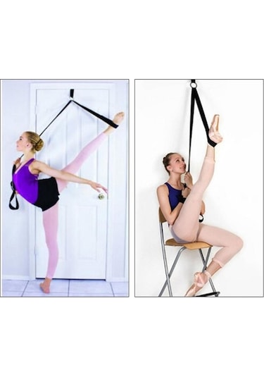 Maoyaya Dolıty Bale Kapı Streç Bandı Bacak Ayak Esneme Kayışı Mor, Mor Mor Desenli Mor