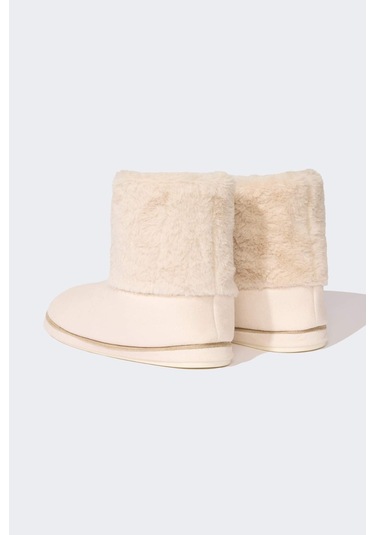 DeFacto Kadın Düz Taban Ev Terliği D3395AX24AUBG26 Bej