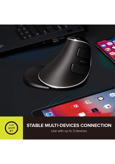 Şarj Edilebilir Bluetooth Ergonomik Usb Alıcı Bt1+bt2 6 Düğmeli Fare Kablosuz 4000 Dpı M618pd-siyah Diğer