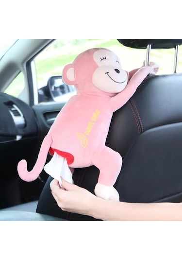 A-creative Maymun Doku Kutusu Karikatür Doku Klozet Kapağı Örtüsü Tutucu Peçete Kutusu Kağıt Depolama Araba Ev Banyo Çocuk Odası İçin Kapı Arka