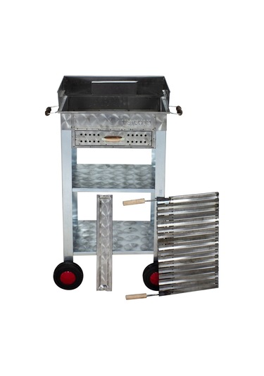 Metehan MTH-97 Pervazlı - Lama Izgaralı - Dört Tekerlekli Mangal