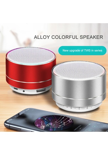 Symbee Usb Şarjlı Mini Bluetooth Hoparlör, Hi-fi Subwoofer, Tf Kart Desteği, Ev/araç İçin, Siyah/gümüş/pembe Altın/kırmızı