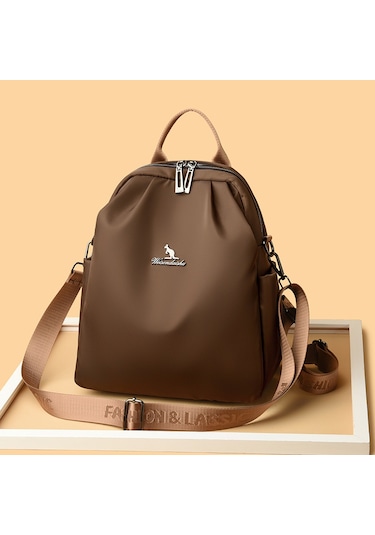 Kadınlar İçin Sırt Çantası Yeni Stil Şık Üst Düzey Çok İşlevli Bayan Sırt Çantası Basit Gündelik Büyük Kapasiteli Öğrenci Küçük Okul Çantası Haki Ana Resim Rengi Diğer