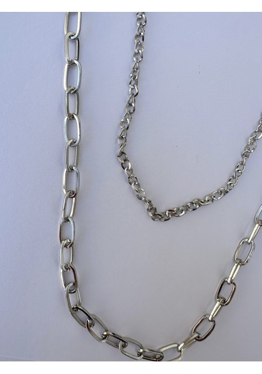 Paytak Moda Gümüş Rengi Zincir Kolye Unisex Zincir Kolye Pytkznckly239 Gümüş