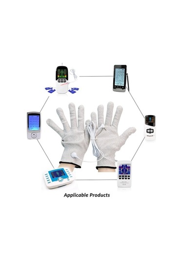 Tongxida Bej Renk Akupunktur Terapi Makinesi Masaj Eldiveni Etkili Cihazı Bej