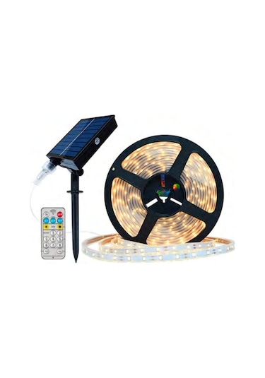Forlife 20watt Güneş Panelli Solar 10 Metre Hortum Şerit Led Günışığı