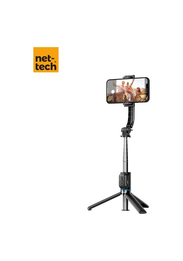Nettech Nt-mt06 Taşınabilir Selfie Çubuk Bluetooth Selfie Çubuğu - Siyah -