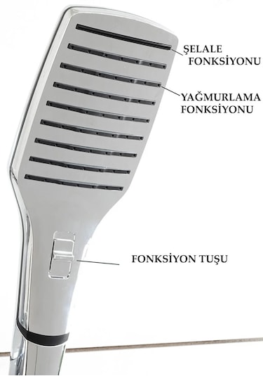 Yapıtaşı Yt258 Lotus Banyo Duş Başlığı 2fonksiyonlu Krom