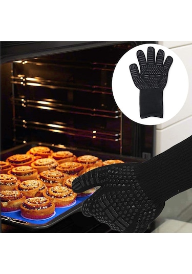 Barbekü Eldivenleri Izgara Eldivenleri Black Style2 Black Style2