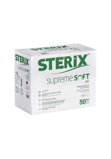Sterix Steril Pudrasız Cerrahi Eldiven 50 Çift 8